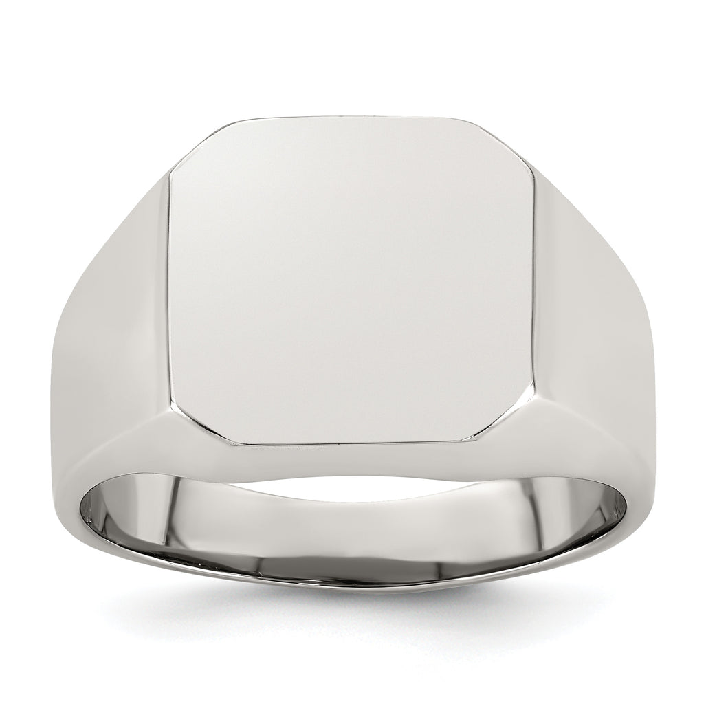 Polished Stainless Steel Signet Ring