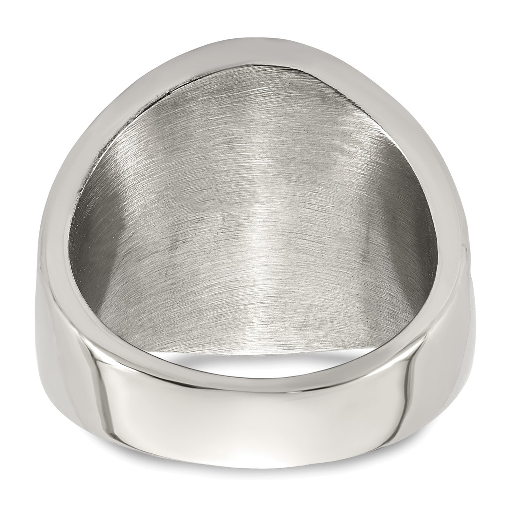Antiqued Cross Stainless Steel Ring