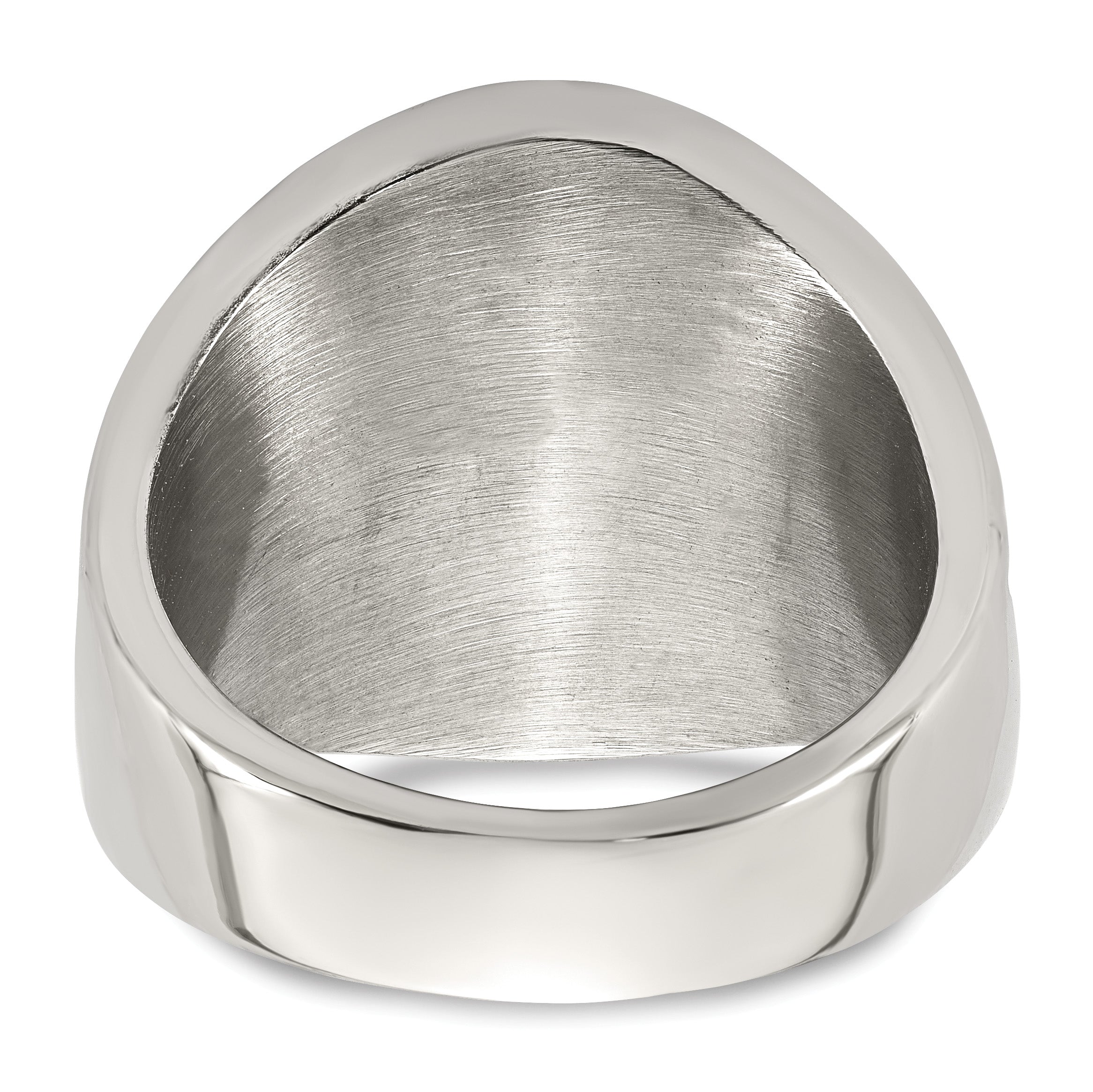 Antiqued Cross Stainless Steel Ring