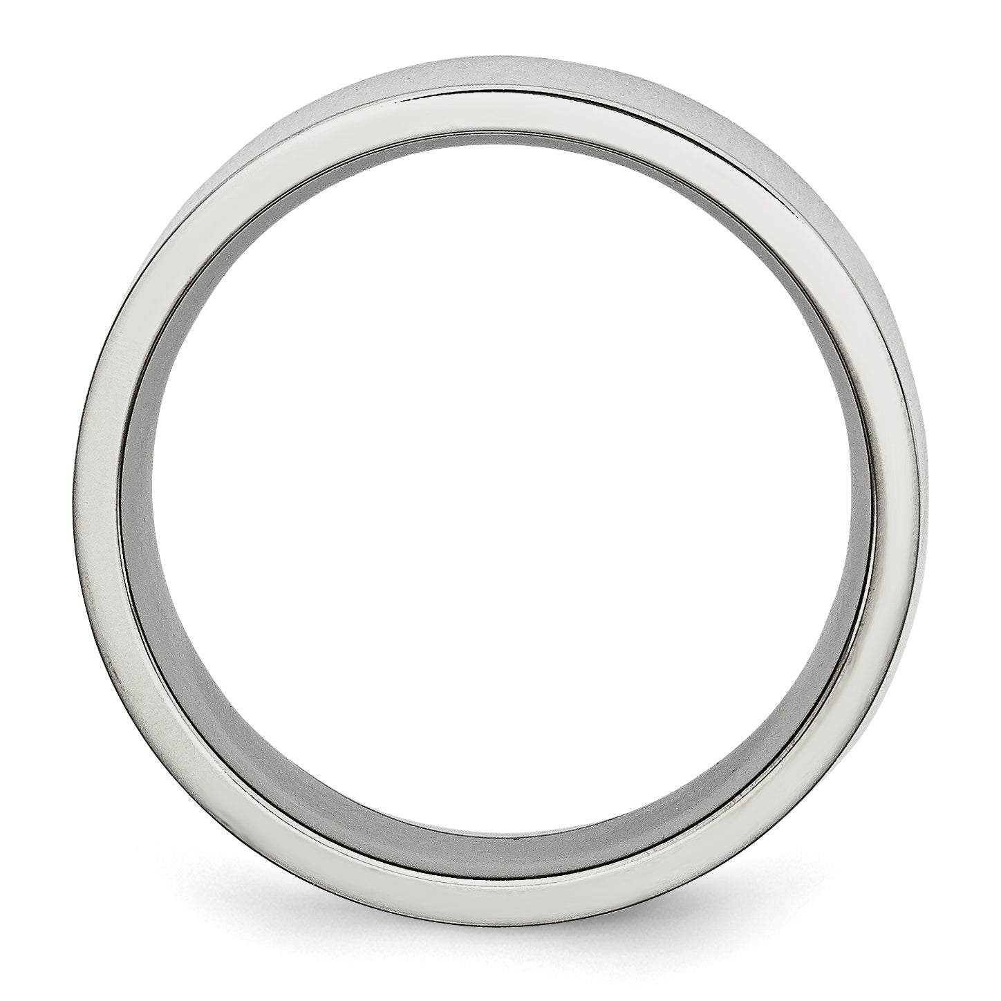 Comfort-Fit Wedding Band in Stainless Steel, 8mm Secondary image