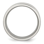 Chisel Stainless Steel Polished 8mm Flat Band