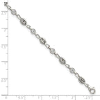 Women's Polished Anchor Stainless Steel Anklet