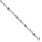 Women's Polished Anchor Stainless Steel Anklet