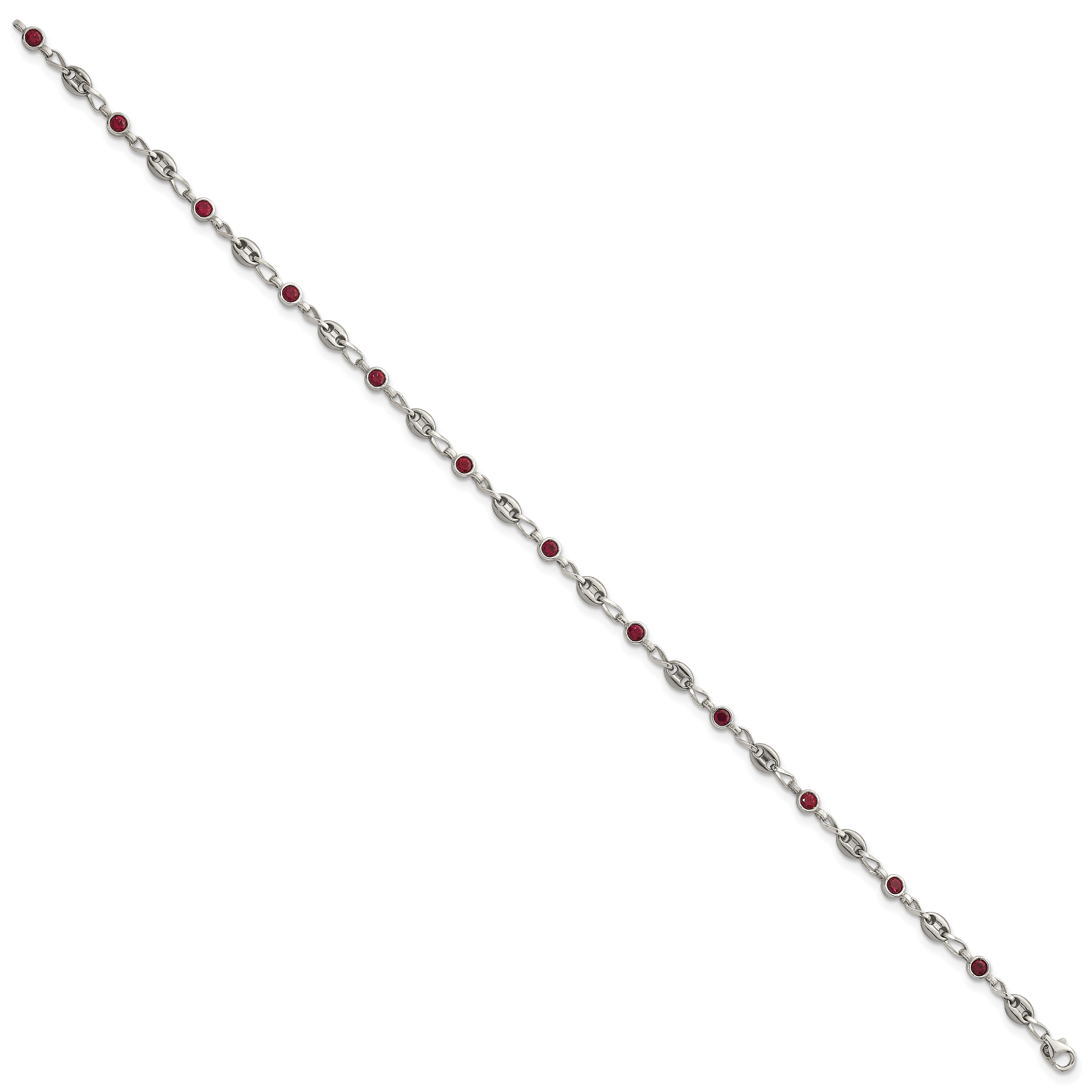 Women's Polished Anchor Stainless Steel Anklet Secondary image