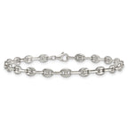 Women's Polished Anchor Stainless Steel Anklet