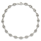 Women's Polished Anchor Stainless Steel Anklet