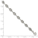 Women's Polished Anchor Stainless Steel Anklet