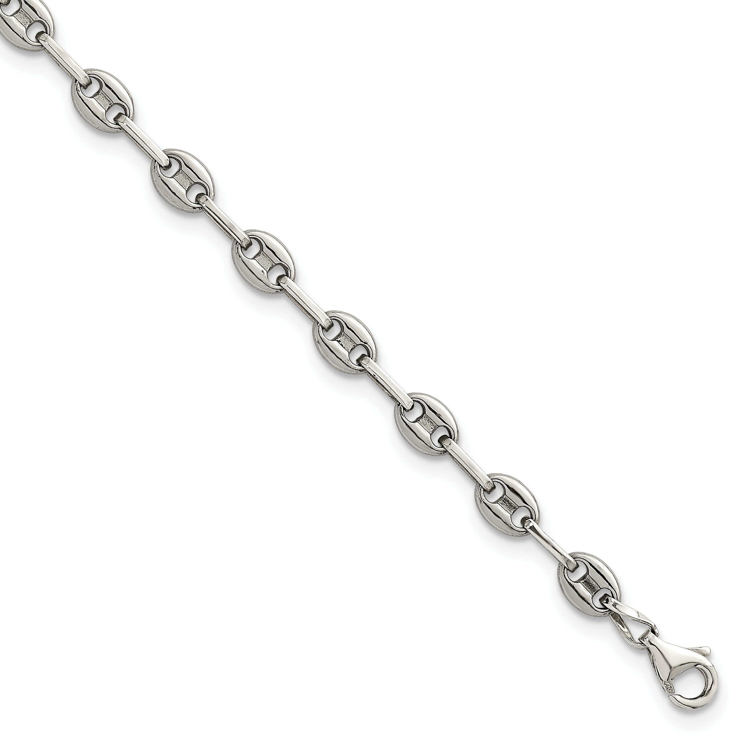 Women's Polished Anchor Stainless Steel Anklet Main image