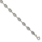 Women's Polished Anchor Stainless Steel Anklet
