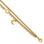 Women's Gold-Tone Polished Moon and Stars Stainless Steel Anklet