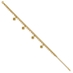 Women's Gold-Tone Polished Sun Stainless Steel Anklet
