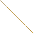 Women's Polished Gold-Tone Stainless Steel Anklet