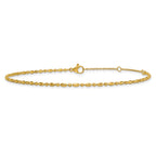 Women's Polished Gold-Tone Stainless Steel Anklet
