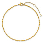 Women's Polished Gold-Tone Stainless Steel Anklet