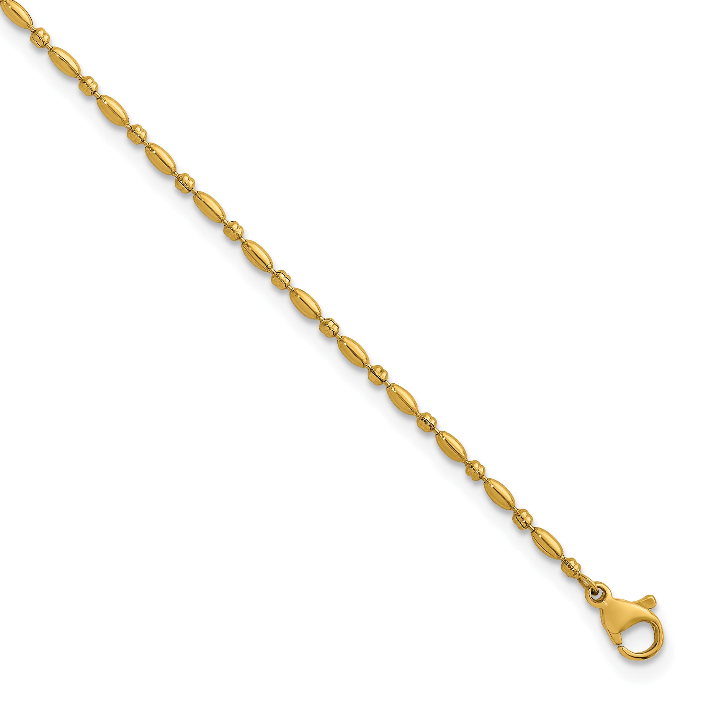 Women's Polished Gold-Tone Stainless Steel Anklet Main image