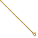 Women's Polished Gold-Tone Stainless Steel Anklet
