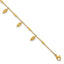 Women's Gold-Tone Polished Leaf Stainless Steel Anklet