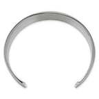 Stainless Steel Polished & Laser Cut Cuff Bangle Bracelet for Women