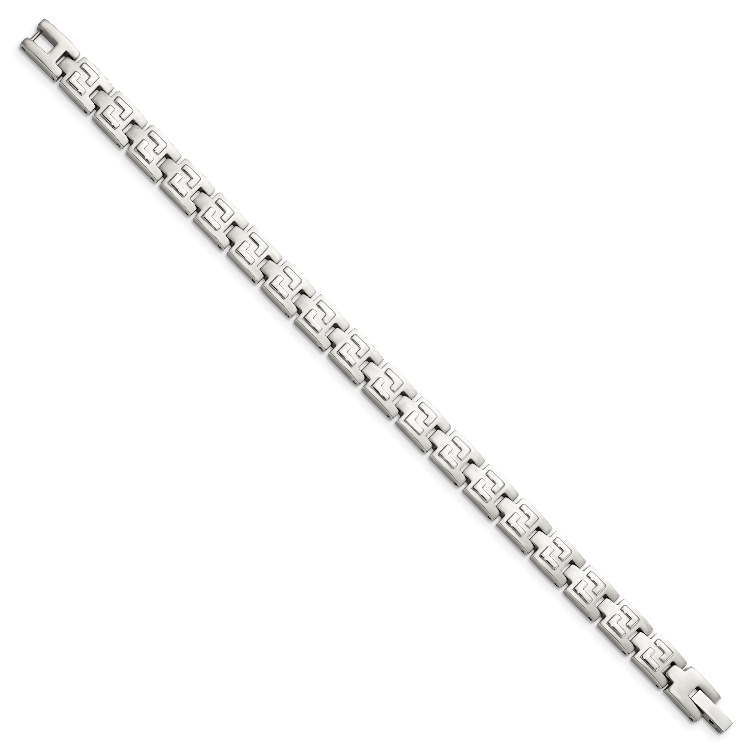 Stainless Steel Brushed and Polished Link Bracelet for Men
