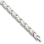 Stainless Steel Brushed and Polished Link Bracelet for Men