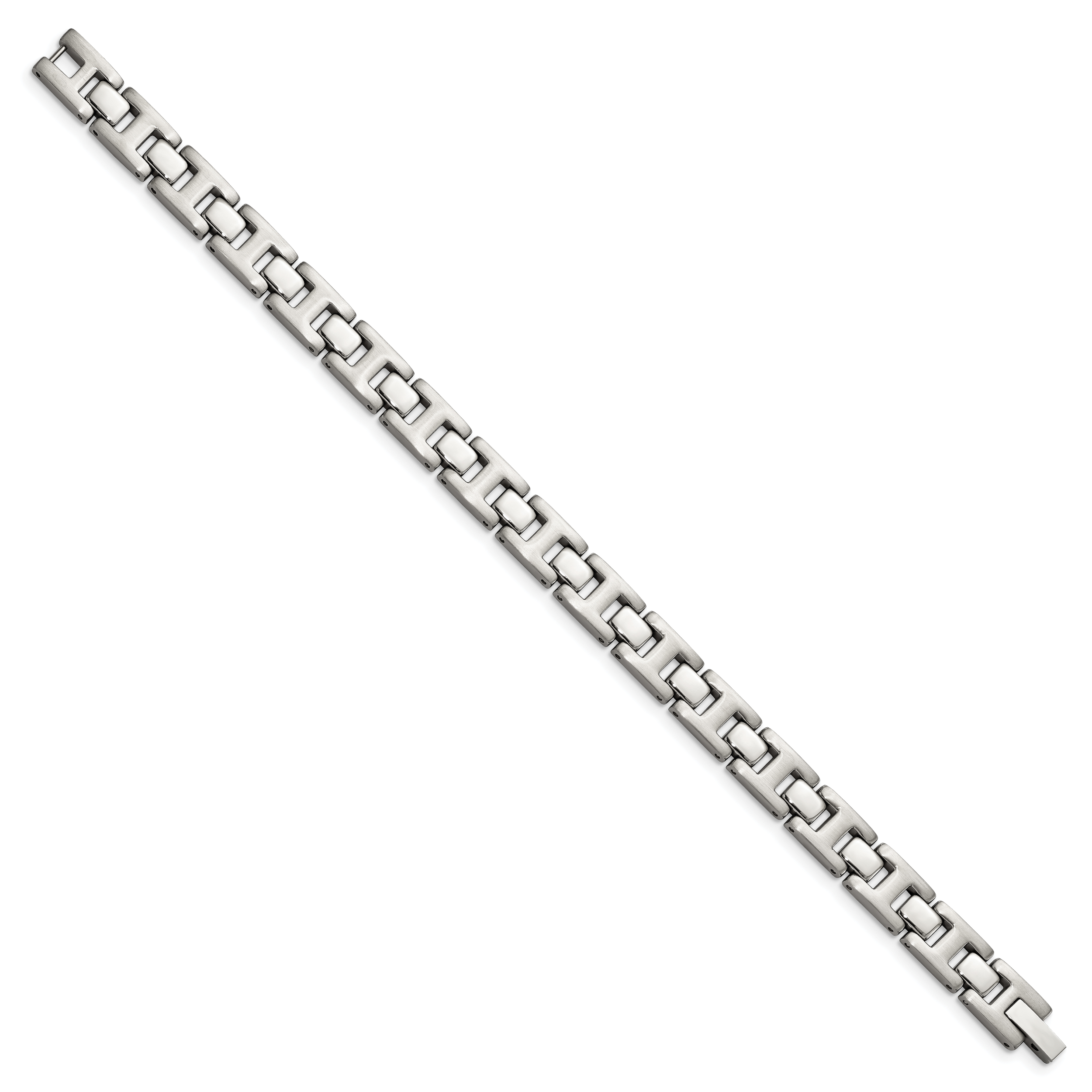 Stainless Steel Brushed and Polished Link Bracelet for Men Secondary image