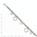 Stainless Steel Polished Circles & Discs Bracelet for Women
