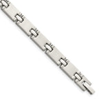Stainless Steel Brushed and Polished Link Bracelet for Men