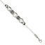 Stainless Steel White Leather with Antiqued Beads with ext Bracelet for Women