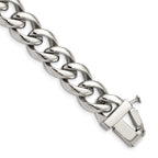 Stainless Steel Polished Curb Chain ID Bracelet for Men