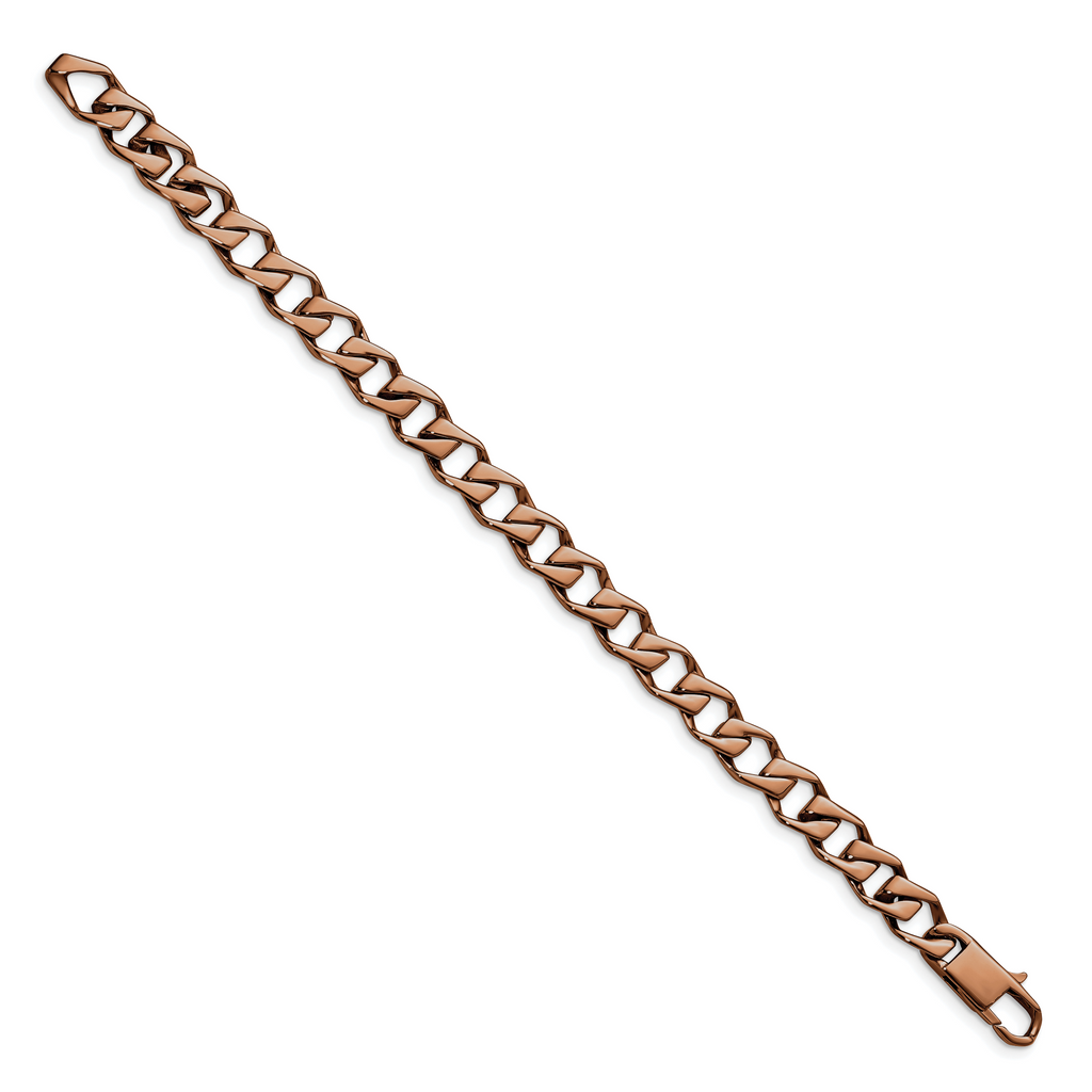 Polished Brown Stainless Steel Bracelet