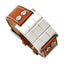 Stainless Steel Brown Leather Adjustable Buckle Bracelet for Men
