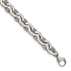 Stainless Steel Polished Oval Link Bracelet for Men
