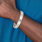 Stainless Steel Brushed and Polished Link Bracelet for Men