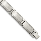 Stainless Steel Brushed and Polished Link Bracelet for Men