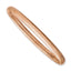 Stainless Steel Pink IP-plated Textured Hollow Slip-on Bangle Bracelet for Women
