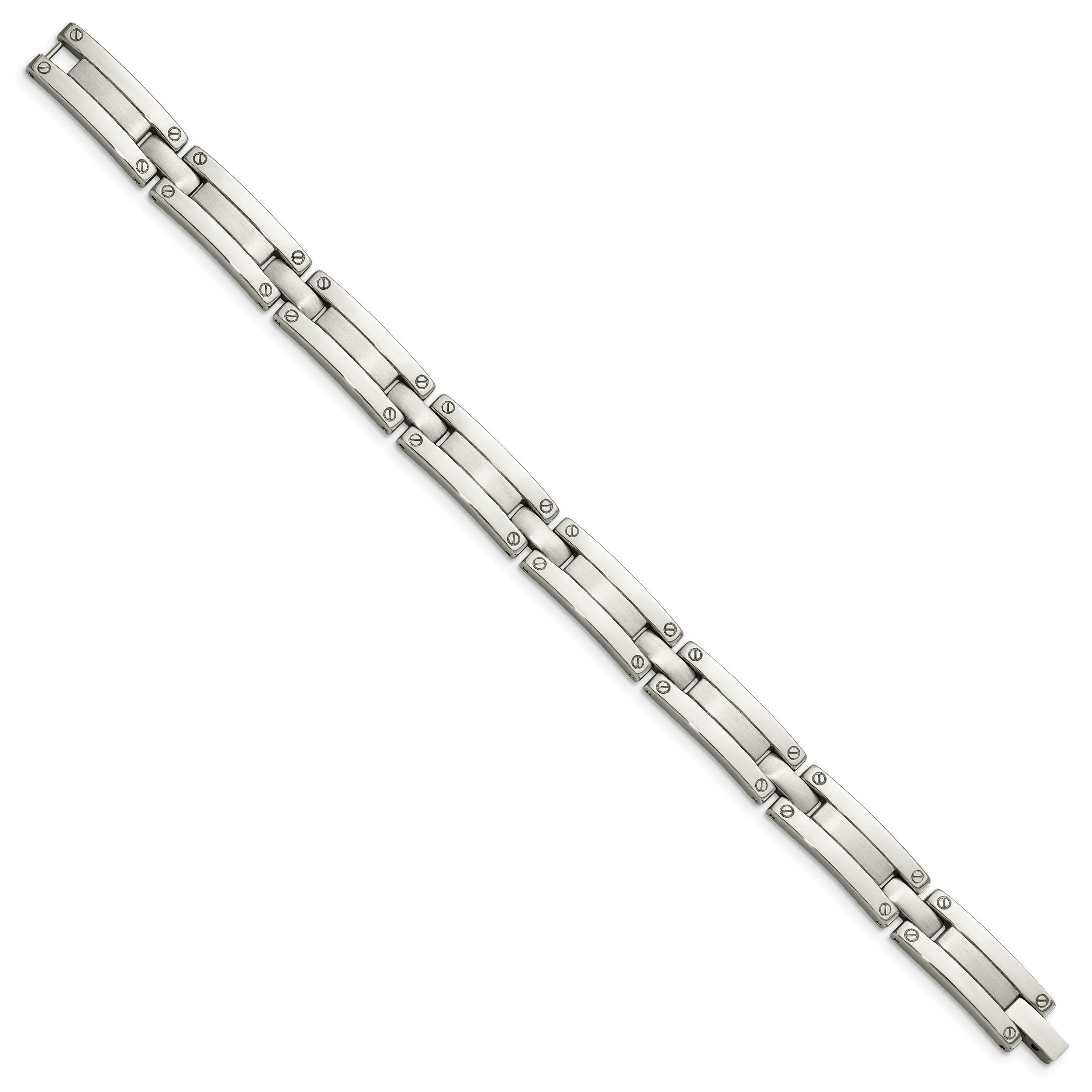 Stainless Steel Brushed and Polished Link Bracelet for Men Secondary image