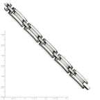 Stainless Steel Brushed and Polished Link Bracelet for Men