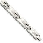 Stainless Steel Brushed and Polished Link Bracelet for Men