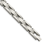 Stainless Steel Brushed Link Bracelet for Men