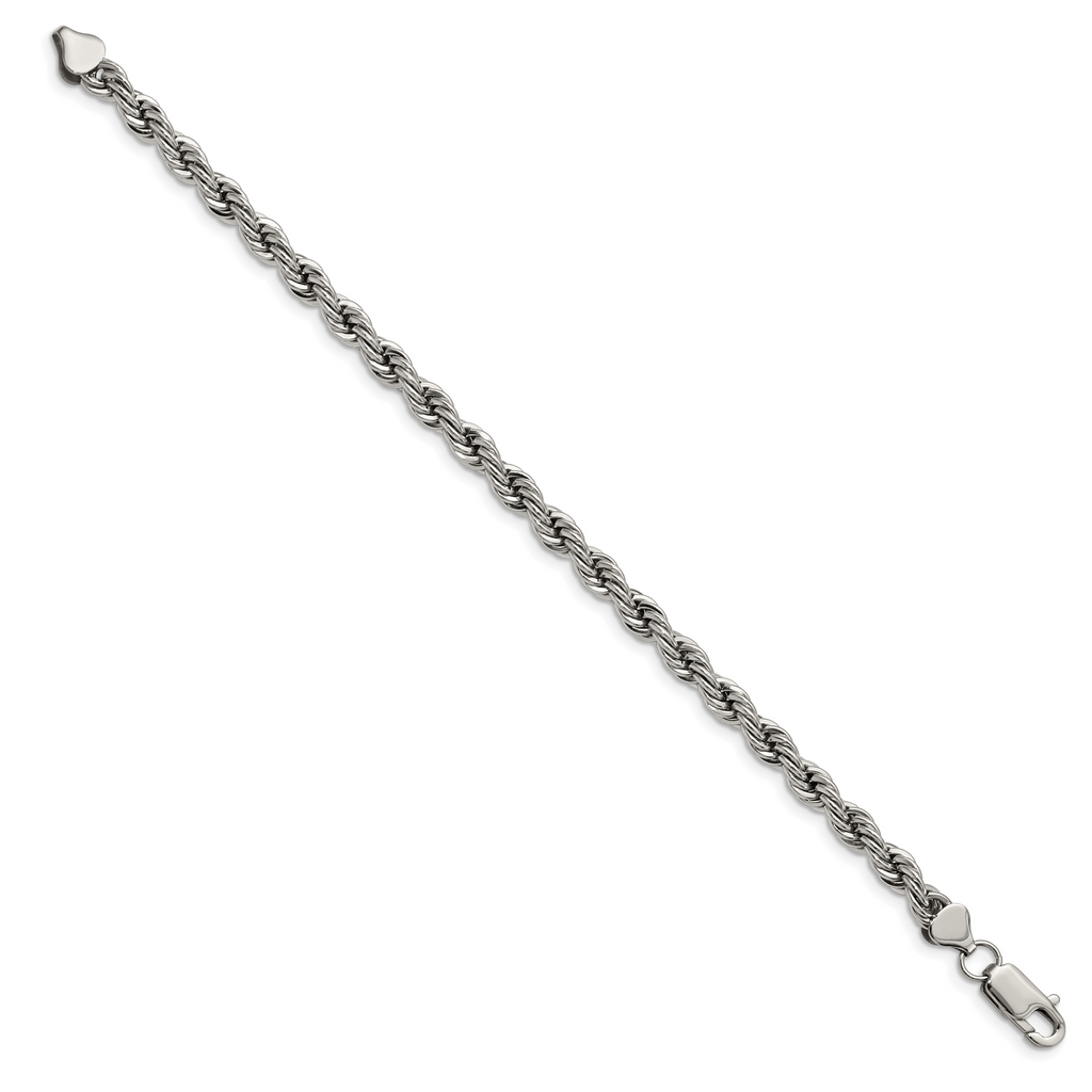 Chisel Stainless Steel Polished 6mm Rope Bracelet
