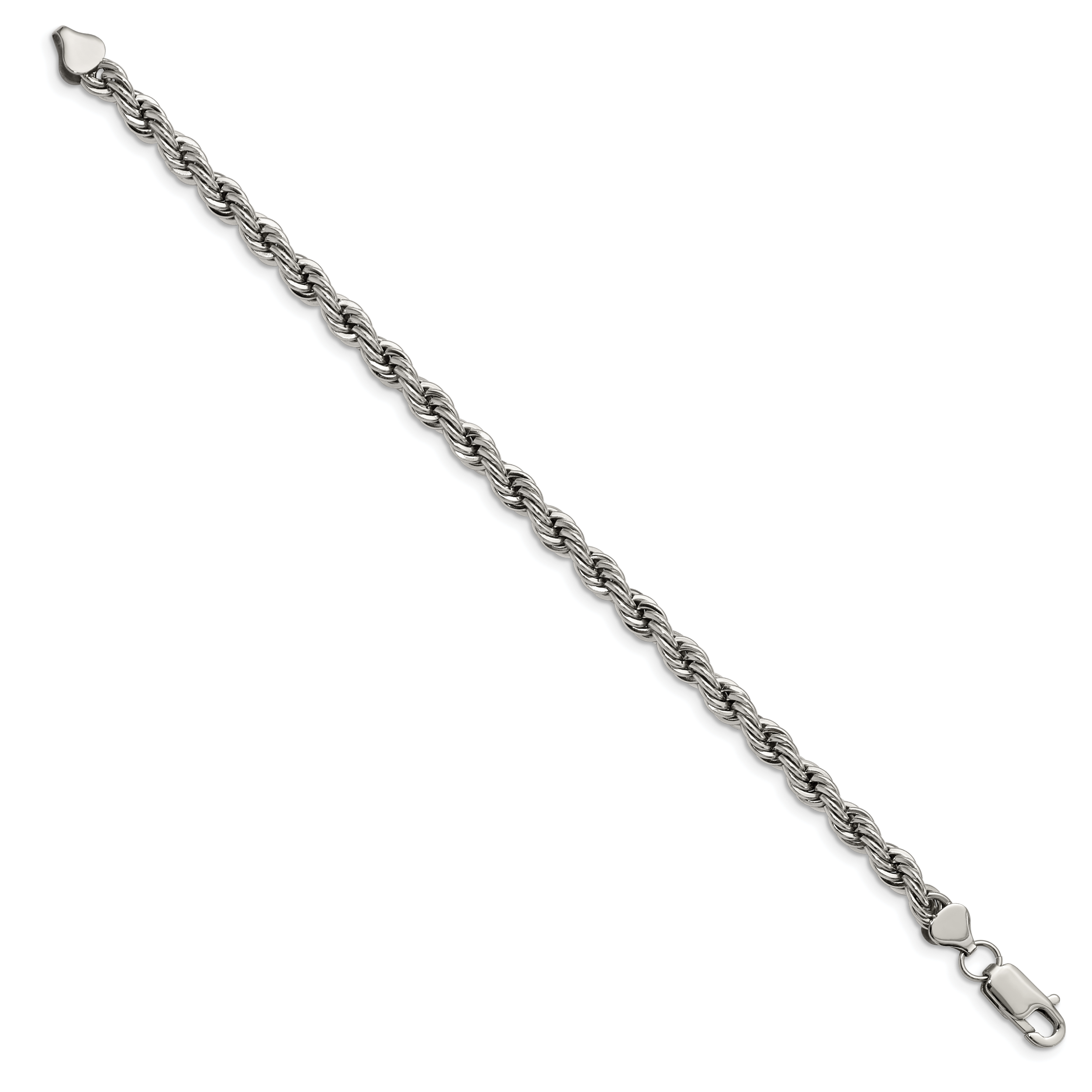 Chisel Stainless Steel Polished 6mm Rope Bracelet