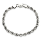 Chisel Stainless Steel Polished 6mm Rope Bracelet