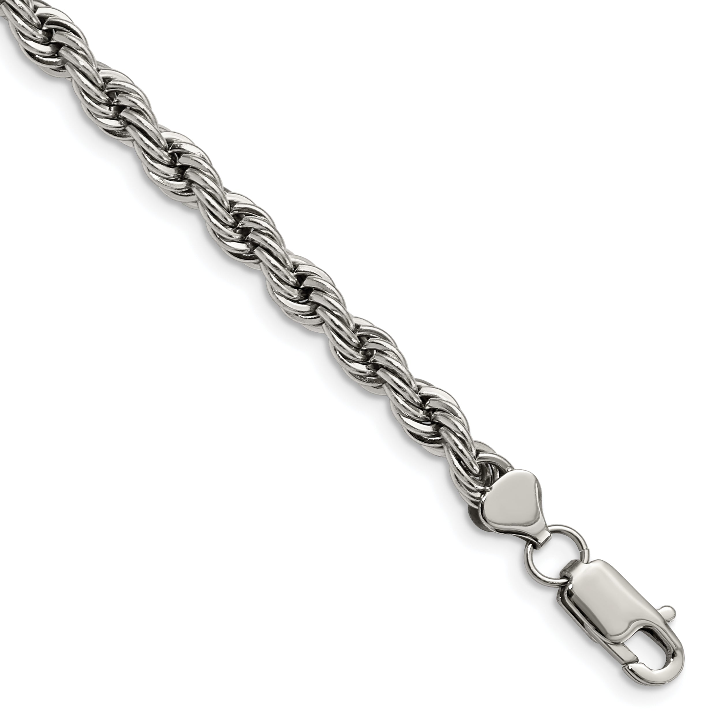 Chisel Stainless Steel Polished 6mm 8.5 inch Rope Bracelet Main image