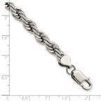 Chisel Stainless Steel Polished 7mm Rope Bracelet