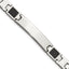Stainless Steel Brushed and Polished Black Carbon Fiber Inlay ID Bracelet for Men