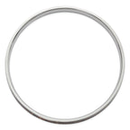 Stainless Steel Polished Brown and Black Enameled Bangle Bracelet for Women