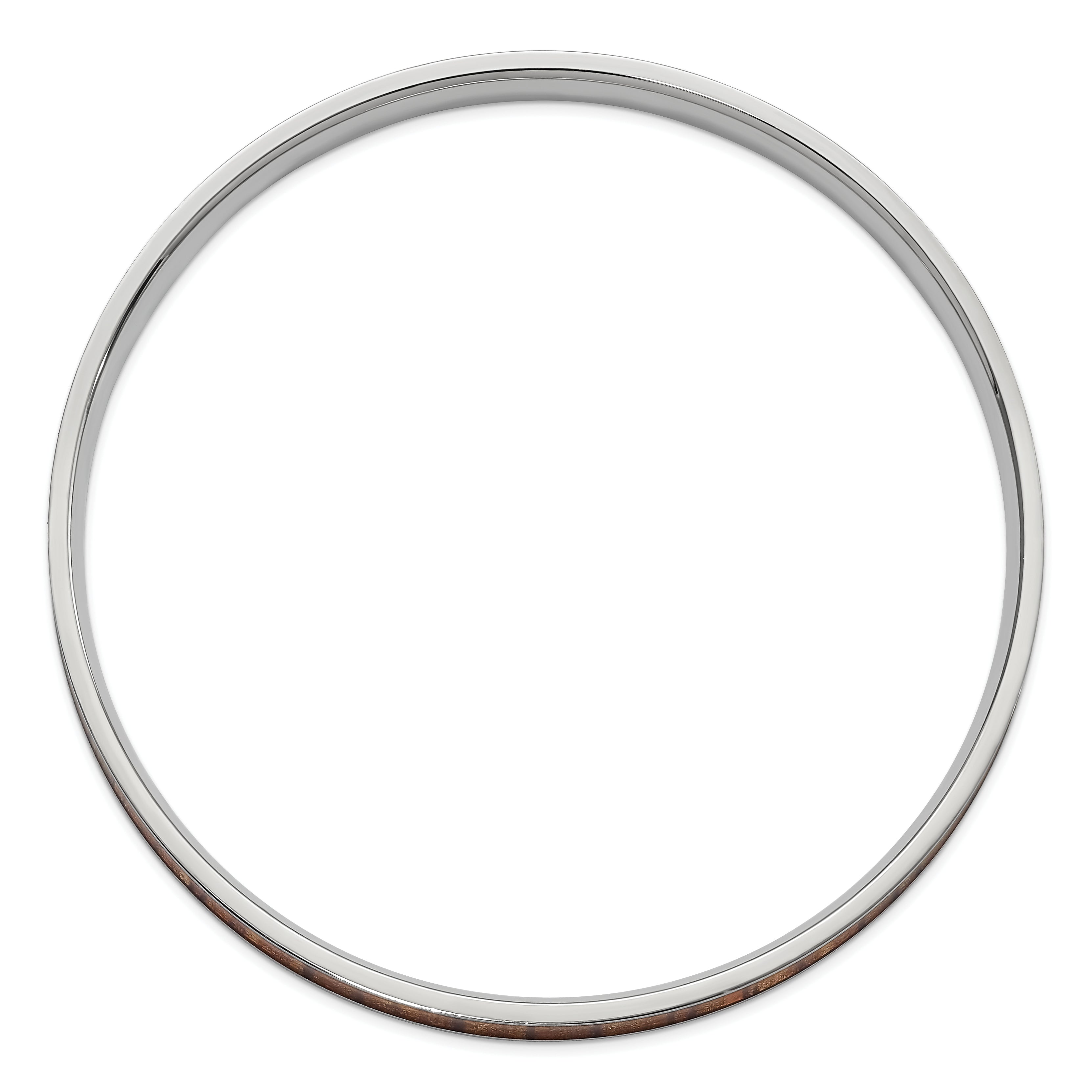 Stainless Steel Polished Yellow and Brown Enameled Bangle Bracelet for Women Secondary image