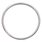 Stainless Steel Polished Light Purple Crystal Wavy Bangle Bracelet for Women