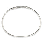 Stainless Steel Polished Infinity Symbol Bangle Bracelet for Women
