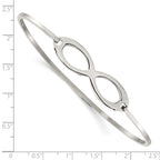 Stainless Steel Polished Infinity Symbol Bangle Bracelet for Women